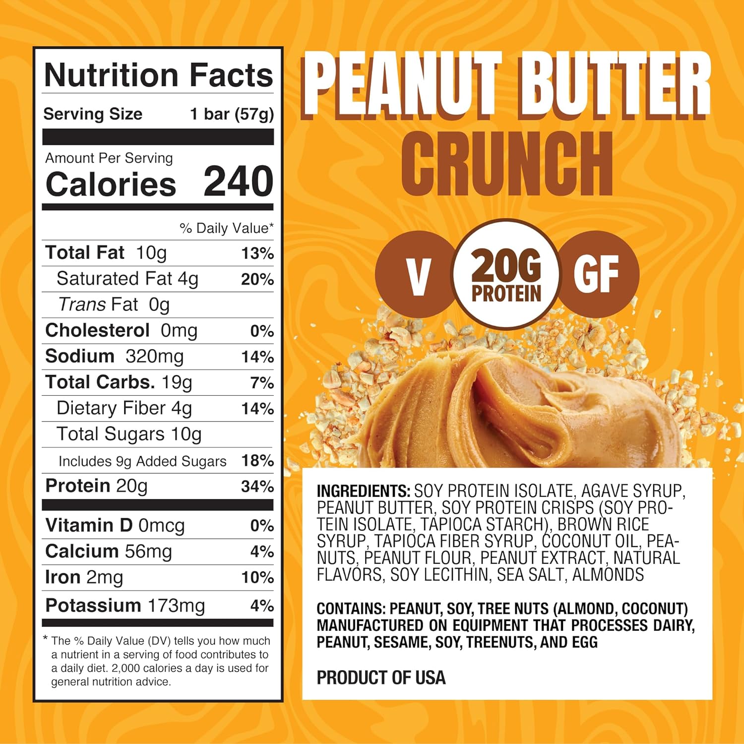Peanut Butter Crunch Box of 16 Bars