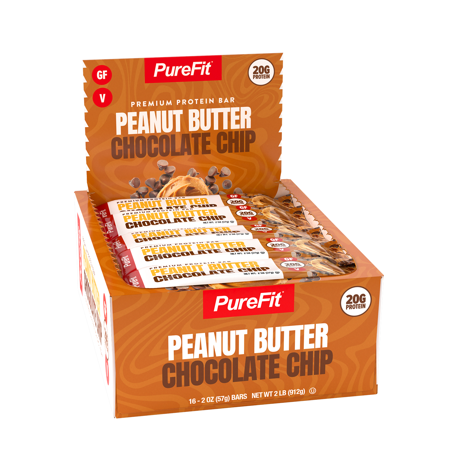 Peanut Butter Chocolate Chip Box of 16 Bars