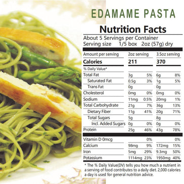 100% organic vegan edamame pasta keto friendly low carbs high protein wholesome healthy noodles gluten free spaghetti