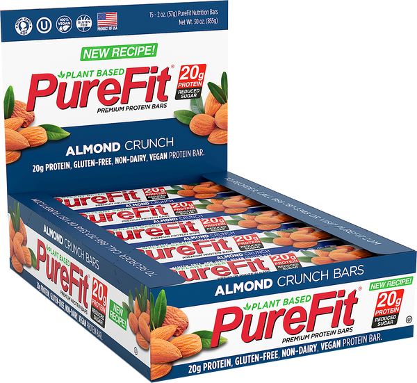 Almond Crunch Protein Bar Box of 15 Bars - PureFit Nutrition