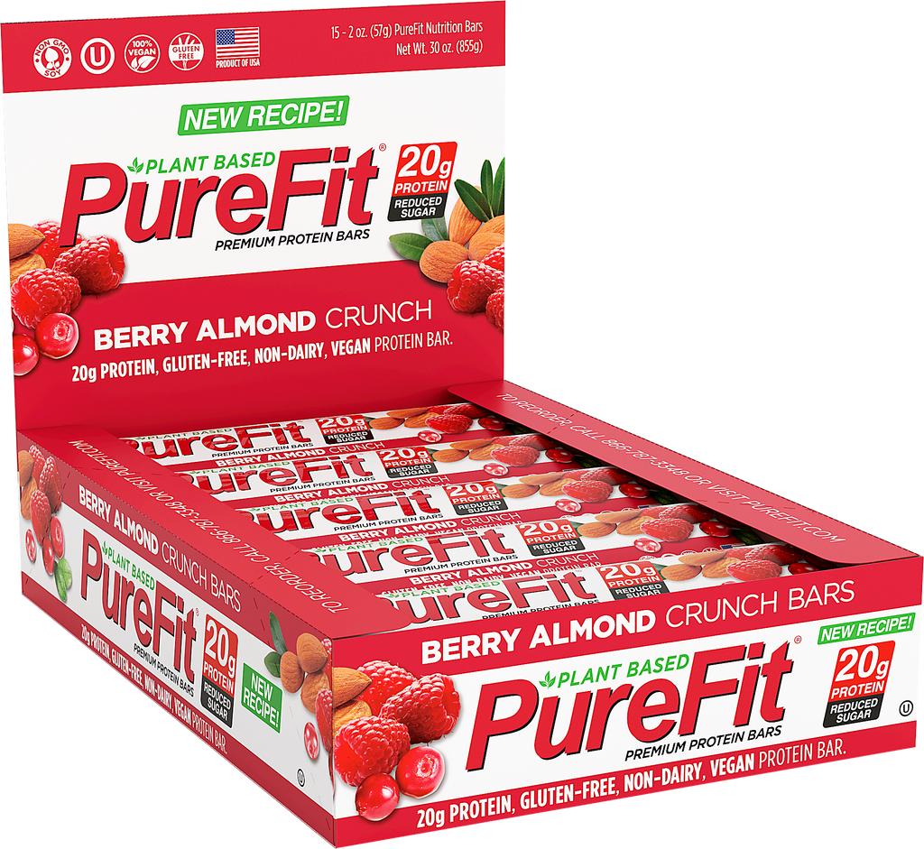 Berry Almond Crunch Protein Bar Box of 15 Bars 