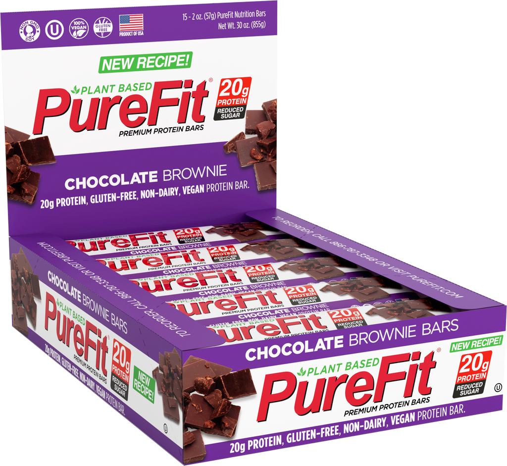 Chocolate Brownie Protein Bar Box of 15 Bars - PureFit Nutrition