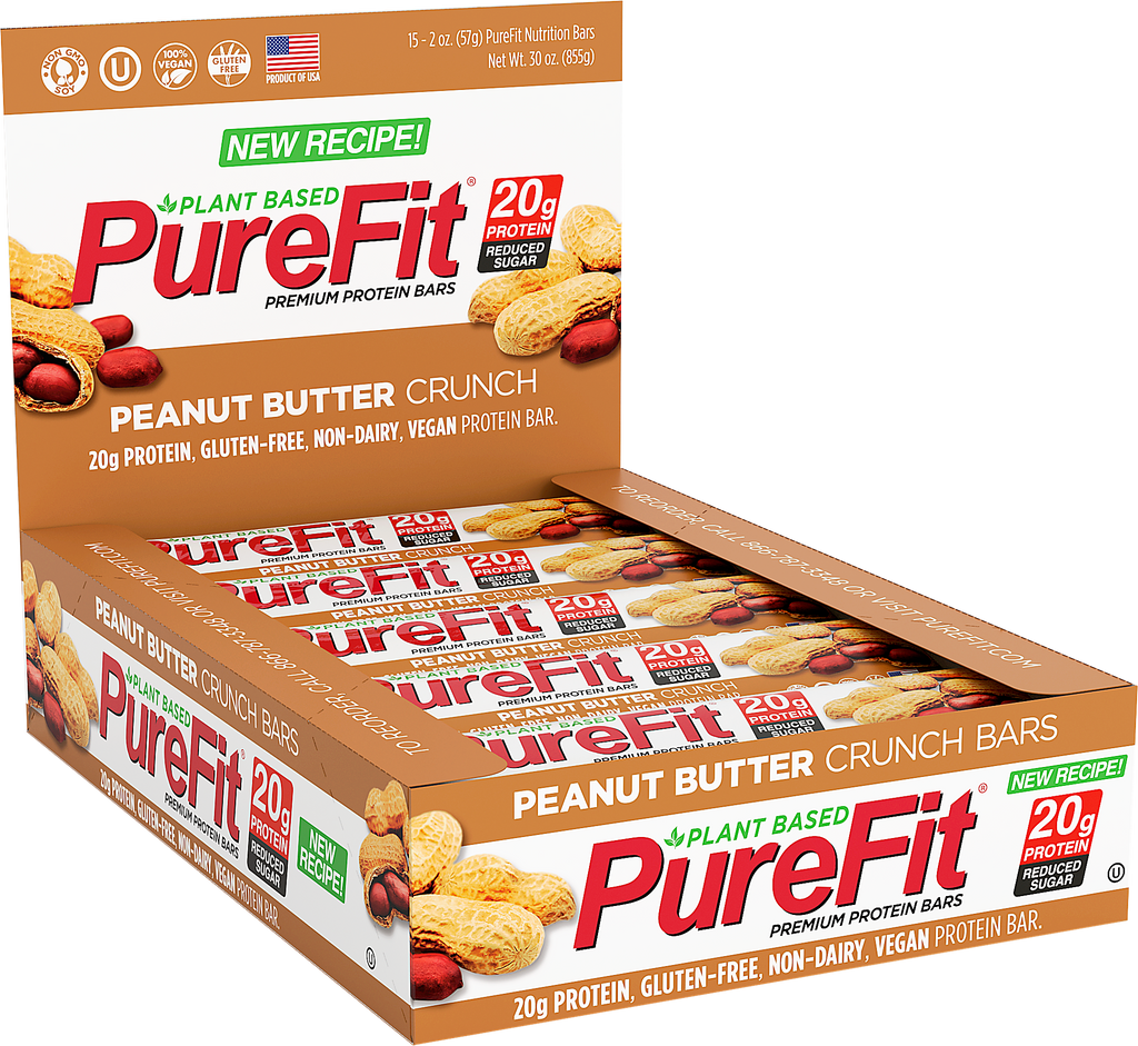 Peanut Butter Crunch Protein Bar Box of 15 Bars - PureFit Nutrition